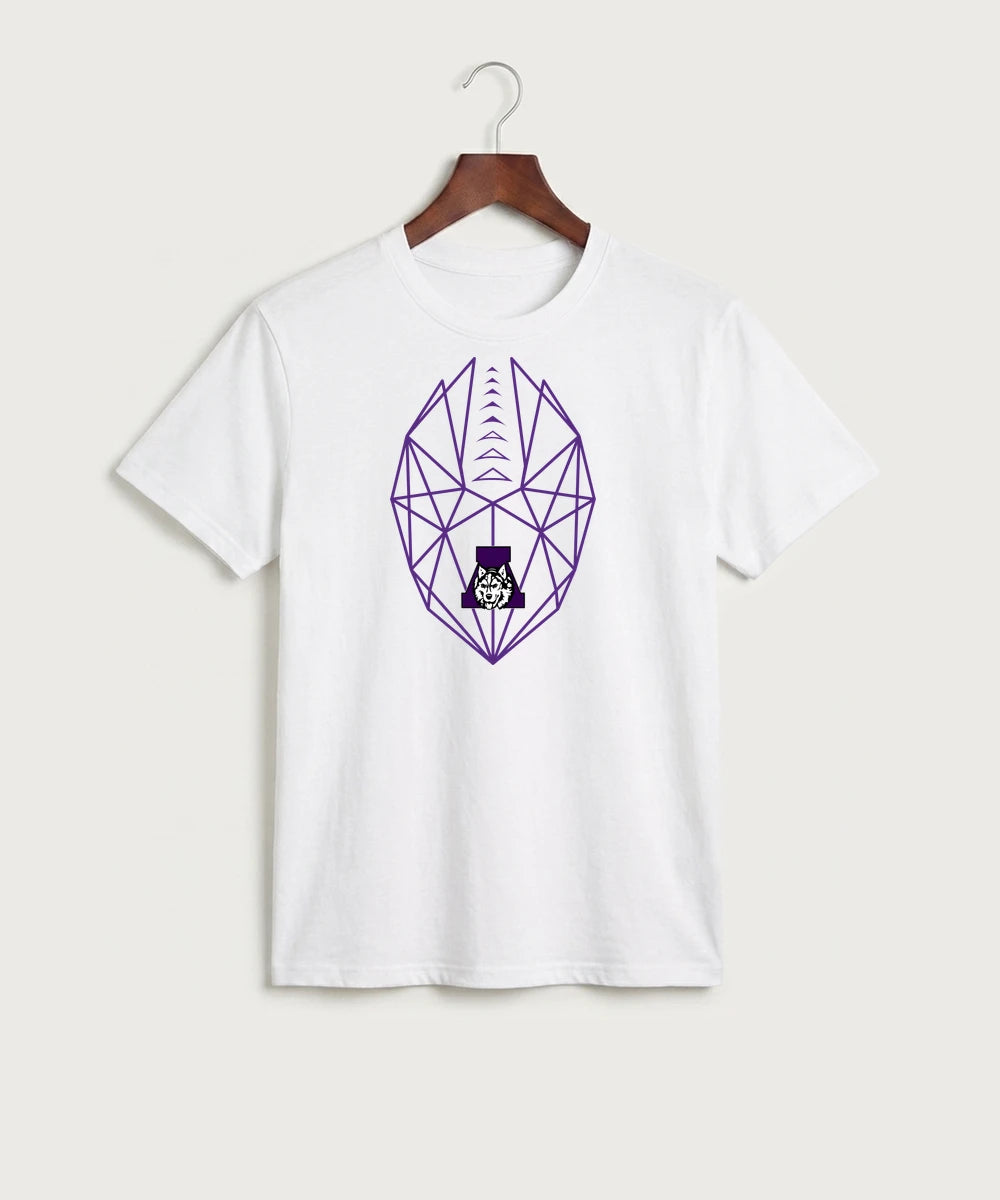 Albany High School Football (Boys) - White Port & Co Core Cotton Tee. PC54