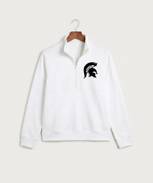 Bold High School Football (Boys) - White Nike Club Fleece Sleeve Swoosh 1/2-Zip NKDX6718