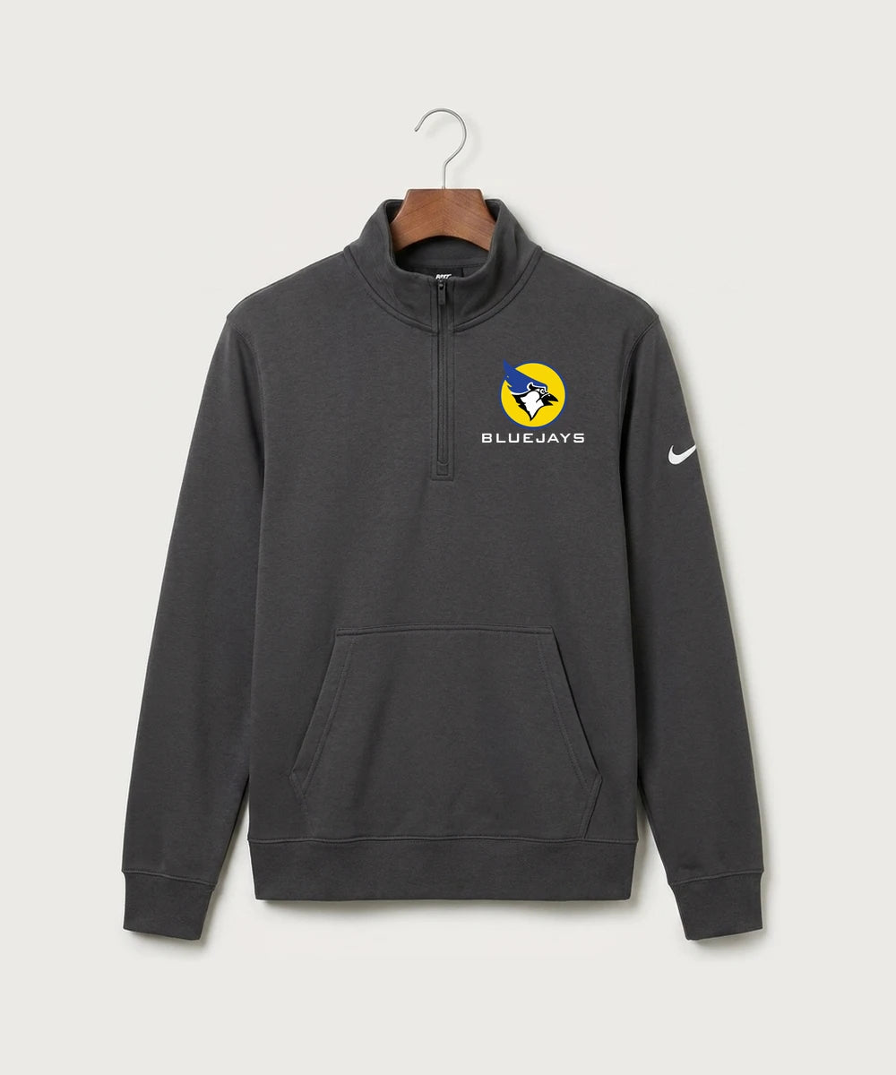 Waseca High School Football (Boys) - Anthracite Nike Club Fleece Sleeve Swoosh 1/2-Zip NKDX6718