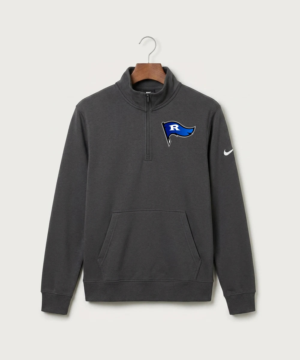 Red Lake County Central Football (Boys) - Anthracite Nike Club Fleece Sleeve Swoosh 1/2-Zip NKDX6718