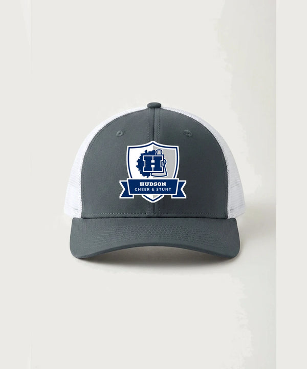 Hudson Cheer & Stunt - Iron Grey/ White Sport-Tek Club Trucker Cap STC46