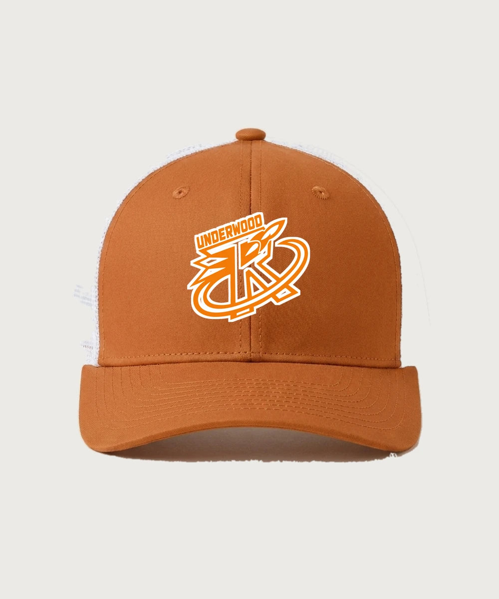 Underwood High School Football (Boys) - Texas Orange/ White Sport-Tek Club Trucker Cap STC46
