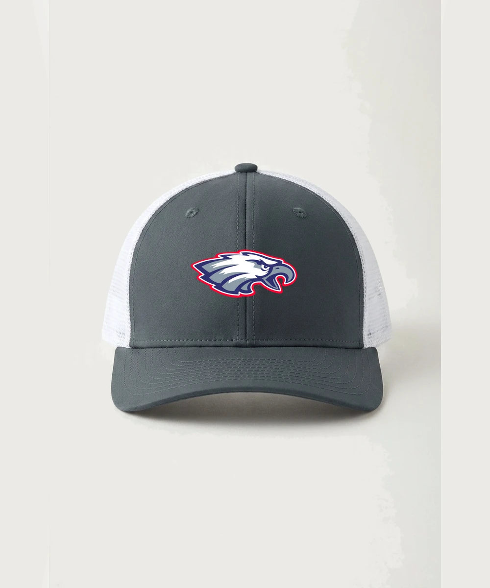 Pequot Lakes High School Football (Boys) - Iron Grey/ White Sport-Tek Club Trucker Cap STC46