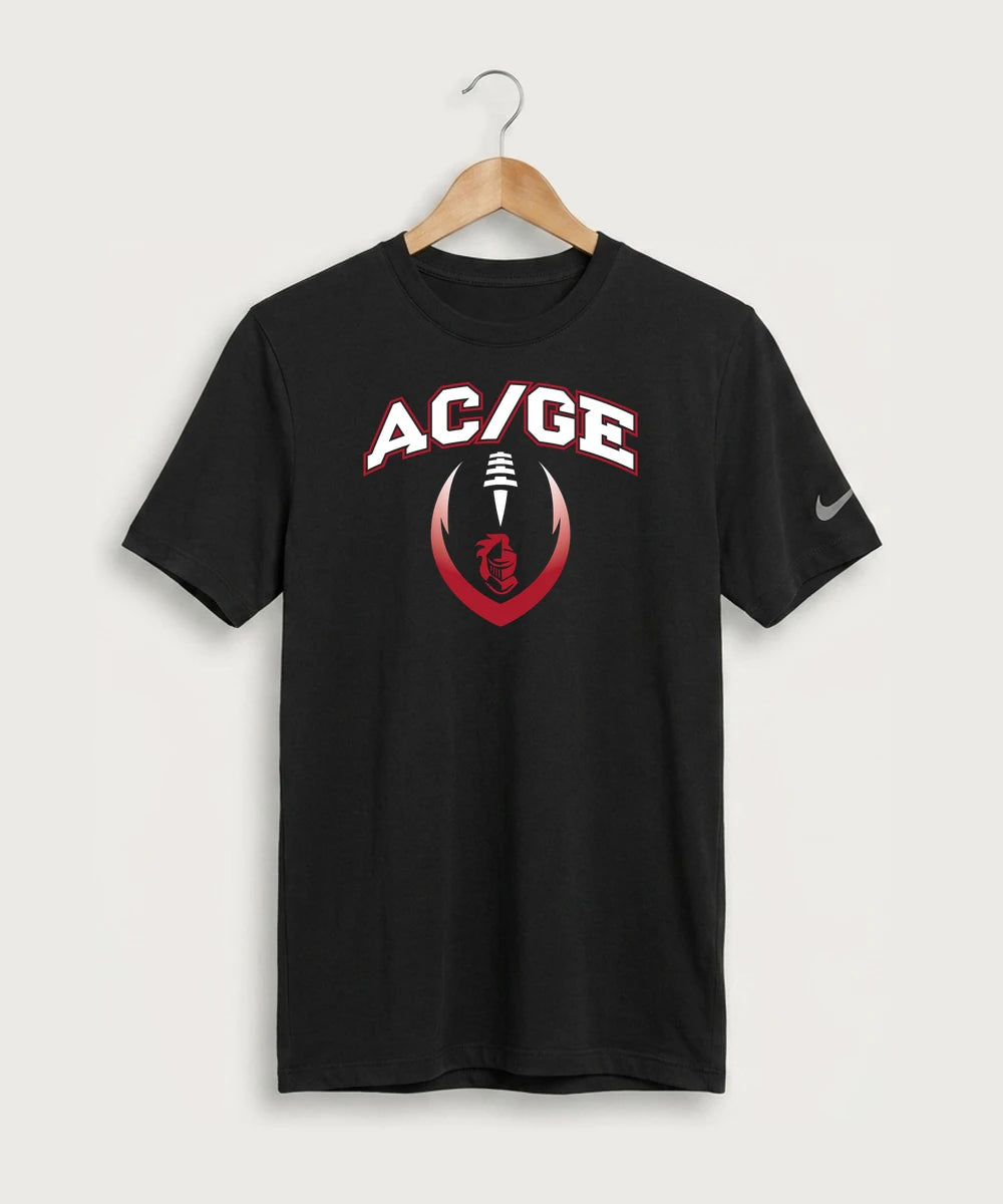 Alden-Conger-Glenville Emmons High School Football (Boys) - Black Nike Swoosh Sleeve rLegend Tee NKDX8730
