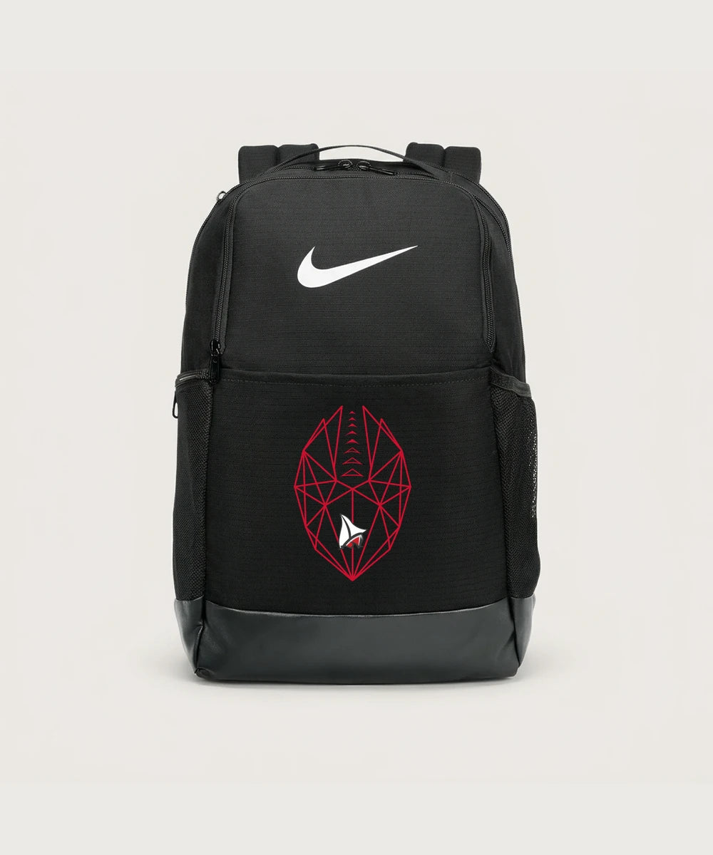 Detroit Lakes Community High School Football (Boys) - Black Nike Brasilia Medium Backpack NKDH7709
