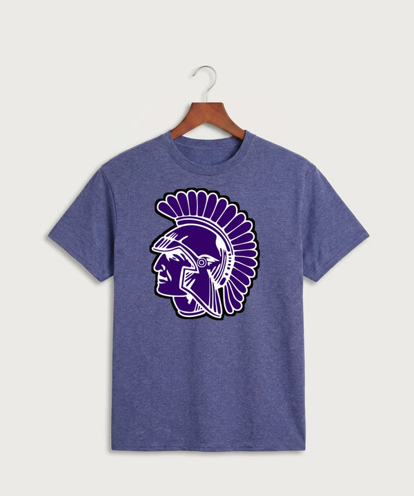 Barnesville High School Football (Boys) - Heather Purple Port & Co Core Cotton Tee. PC54