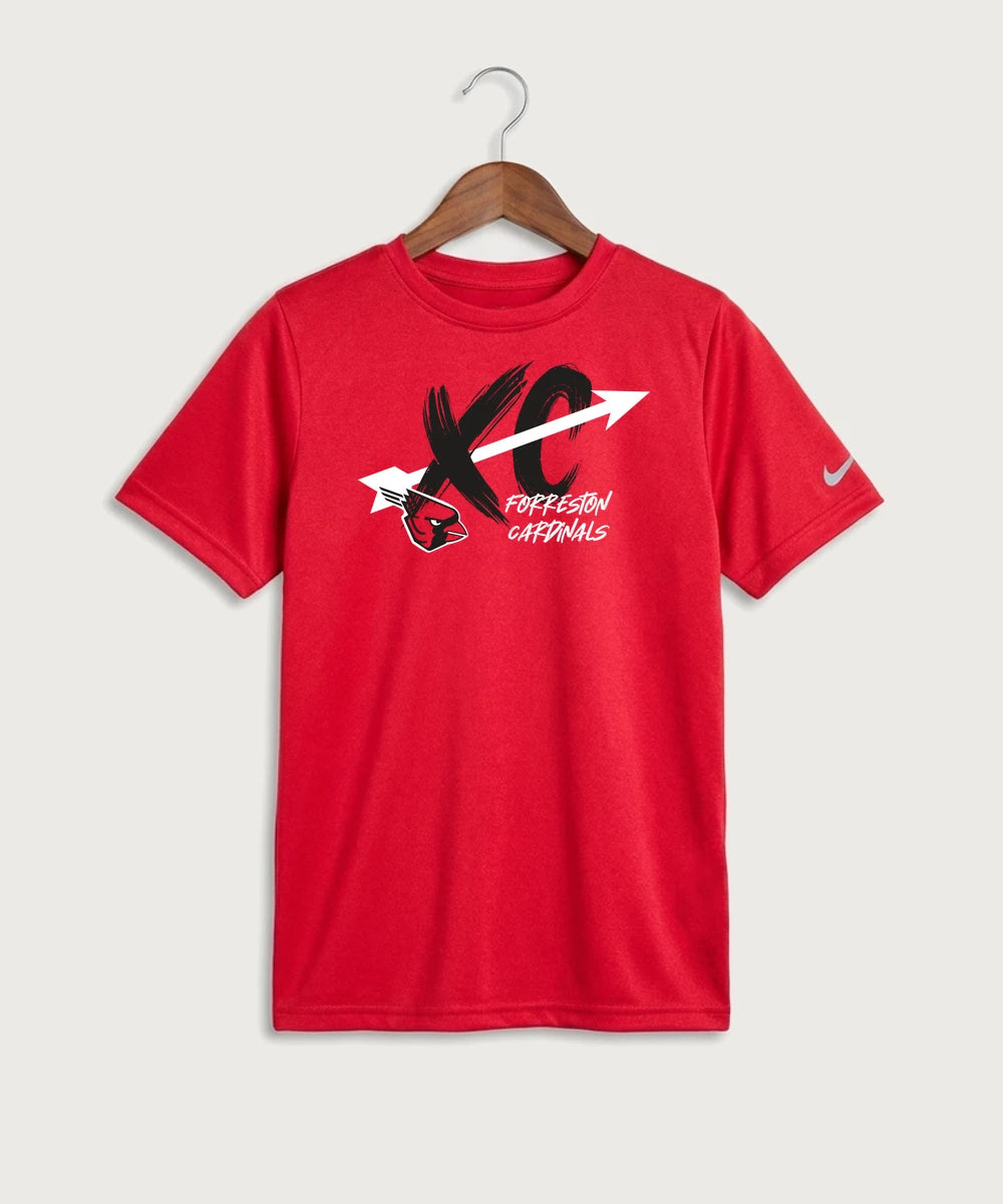 Forreston Cross Country - University Red Nike Youth Swoosh Sleeve rLegend Tee NKDX8787