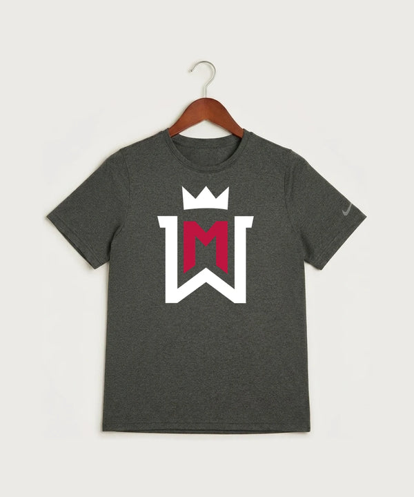 Watertown Mayer High School Football (Boys) - Dark Smoke Heather Nike Youth Swoosh Sleeve rLegend Tee NKDX8787