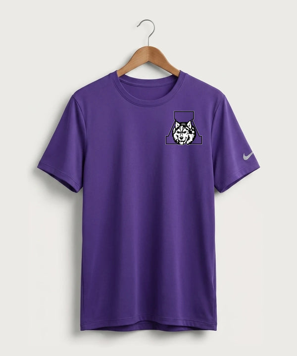 Albany High School Basketball (Boys) - Court Purple Nike Swoosh Sleeve rLegend Tee NKDX8730