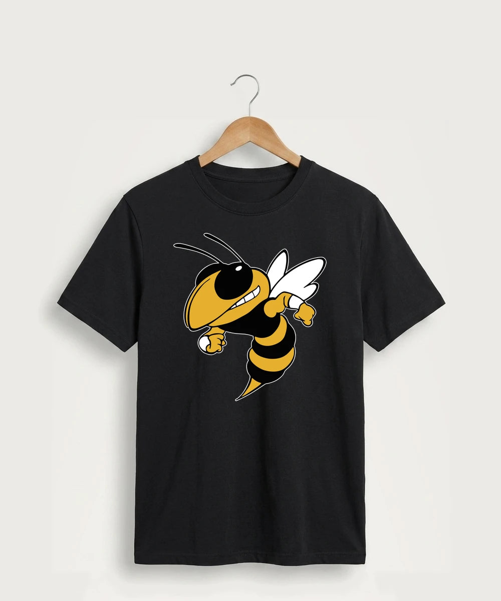 Perham High School Football (Boys) - Jet Black Port & Co Core Cotton Tee. PC54