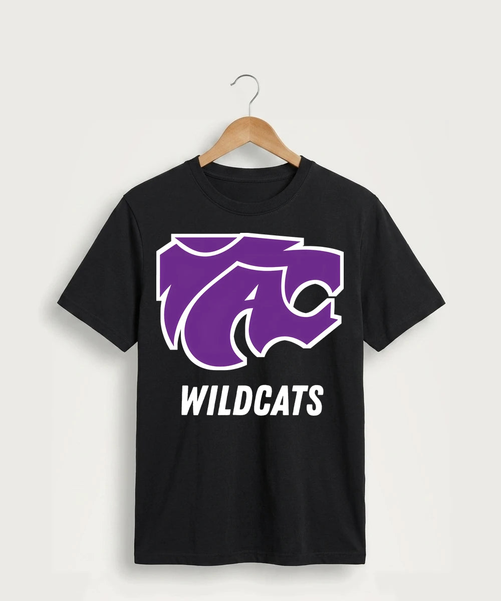 Axtell High School Basketball (Girls) Team Store - Jet Black Port & Co Core Cotton Tee. PC54
