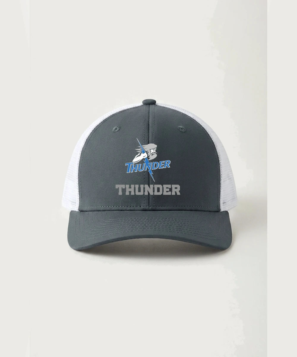 Long Prairie Grey Eagle High School Volleyball (Girls) - Iron Grey/ White Sport-Tek Club Trucker Cap STC46