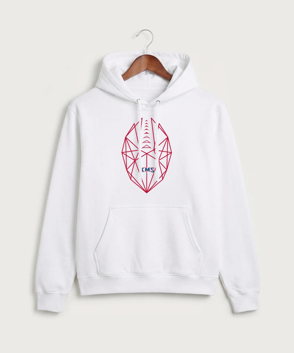 Kerkhoven-Murdock-Sunburg High School Football (Boys) - White Port & Co Core Fleece Pullover Hooded Sweatshirt. PC78H