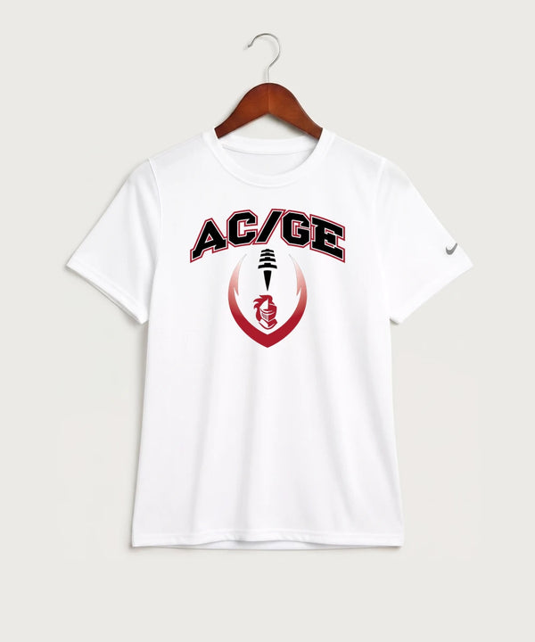 Alden-Conger-Glenville Emmons High School Football (Boys) - White Nike Youth Swoosh Sleeve rLegend Tee NKDX8787