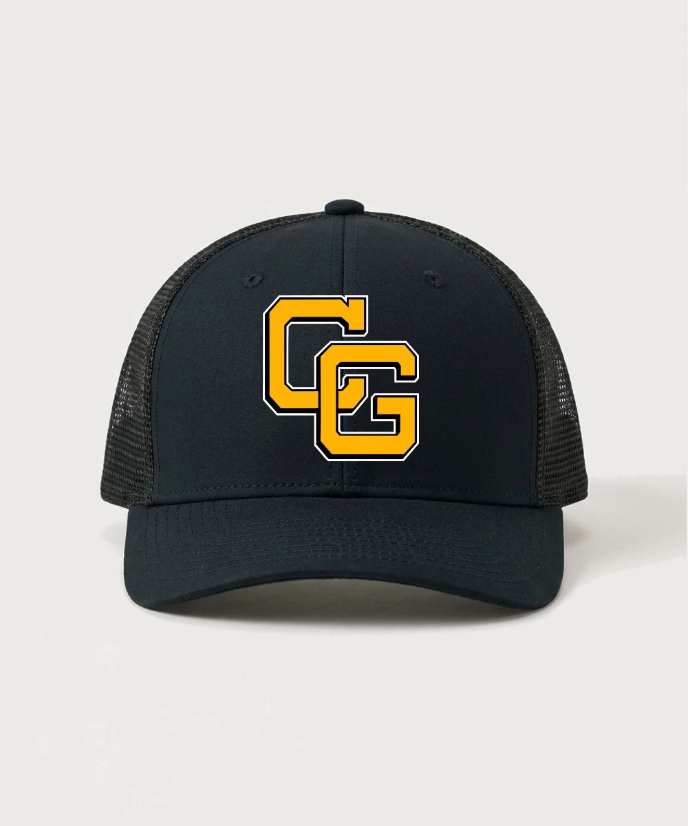 Clearbrook Gonvick High School Football (Boys) - Black/ Black Sport-Tek Club Trucker Cap STC46