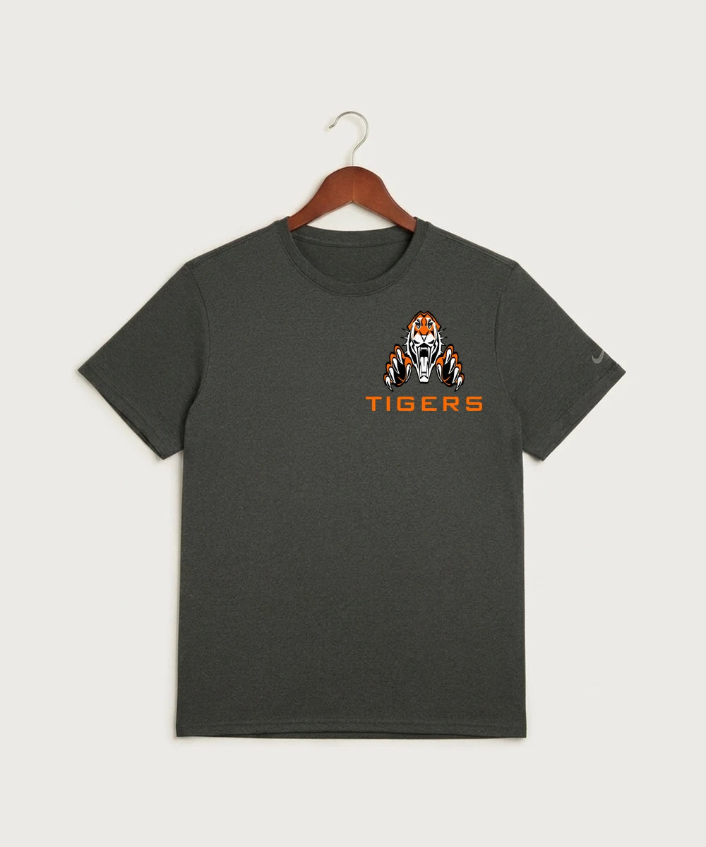 Pine River Backus High School Football (Boys) - Dark Smoke Heather Nike Swoosh Sleeve rLegend Tee NKDX8730