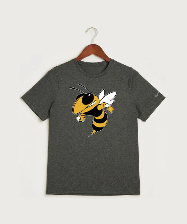 Perham High School Football (Boys) - Dark Smoke Heather Nike Youth Swoosh Sleeve rLegend Tee NKDX8787