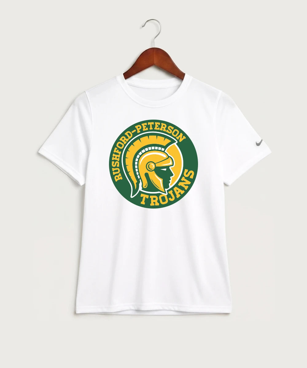Rushford Peterson High School Football (Boys) - White Nike Youth Swoosh Sleeve rLegend Tee NKDX8787