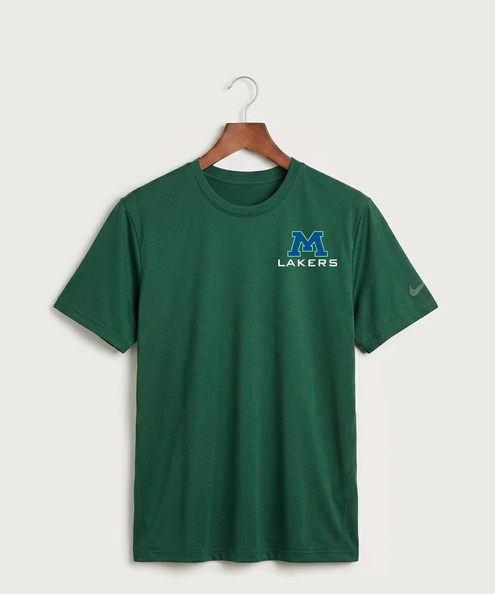 Minnewaska Area High School Football (Boys) - Gorge Green Nike Swoosh Sleeve rLegend Tee NKDX8730