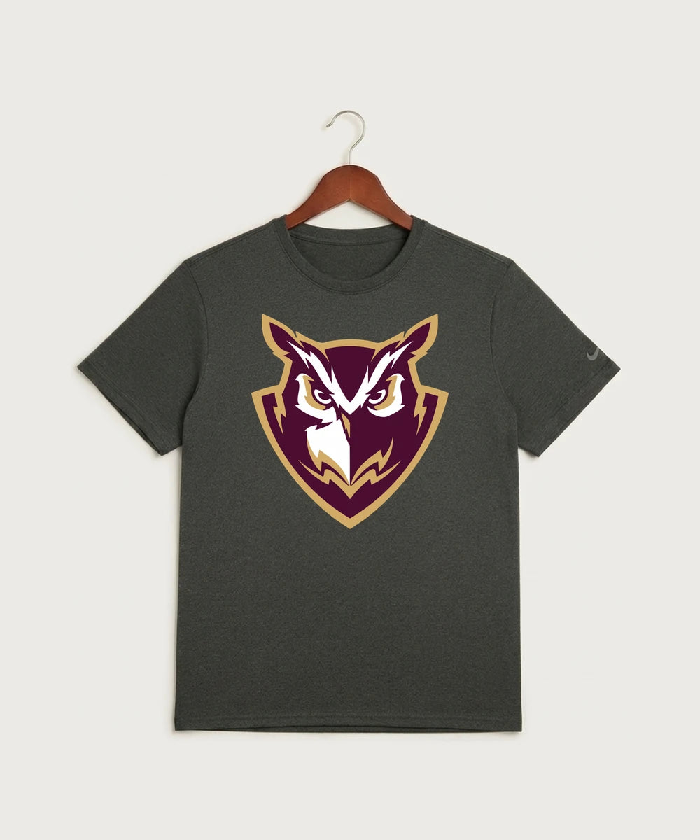 Hancock High School Football (Boys) - Dark Smoke Heather Nike Swoosh Sleeve rLegend Tee NKDX8730
