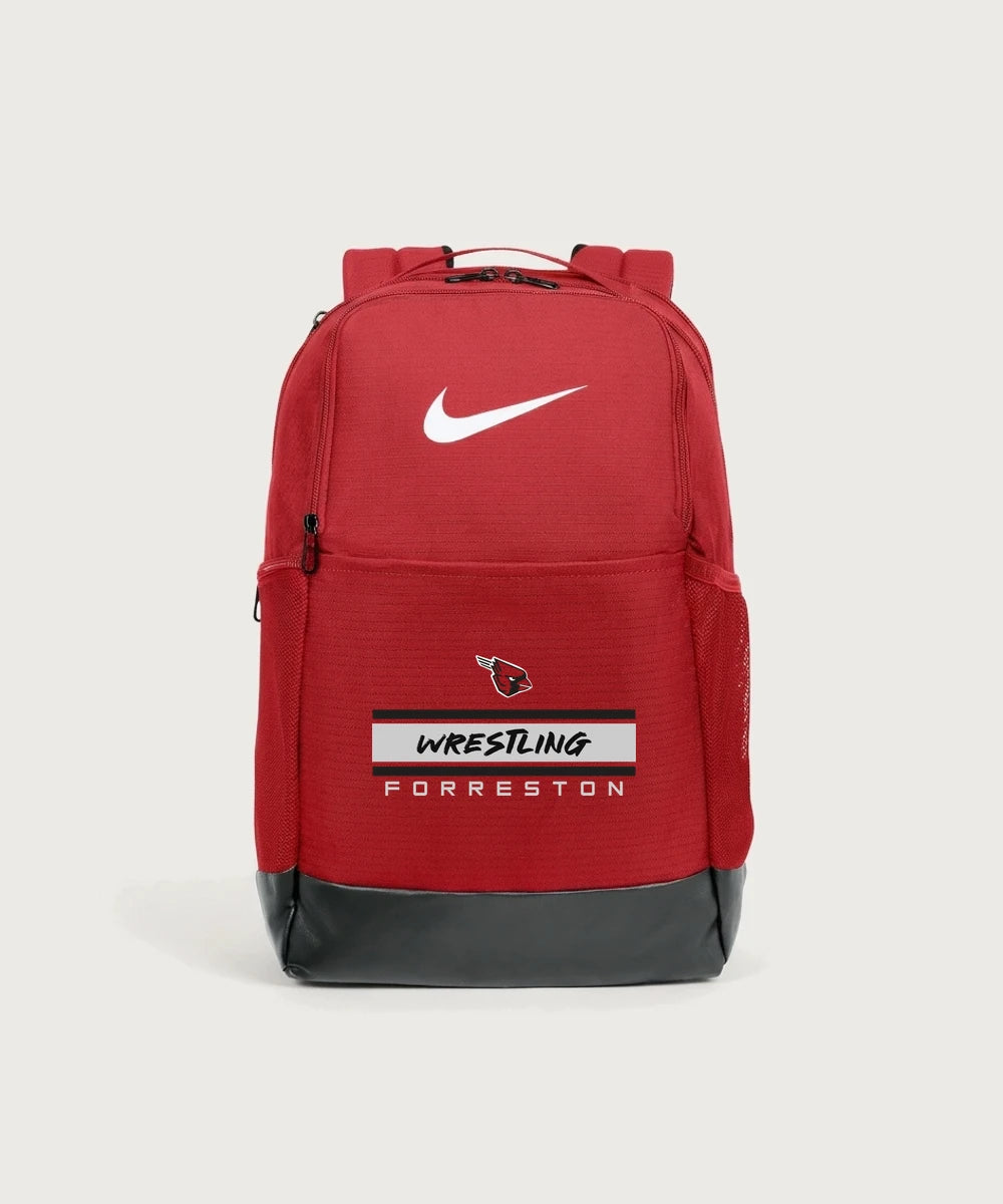 Forreston Wrestling - University Red Nike Brasilia Medium Backpack NKDH7709