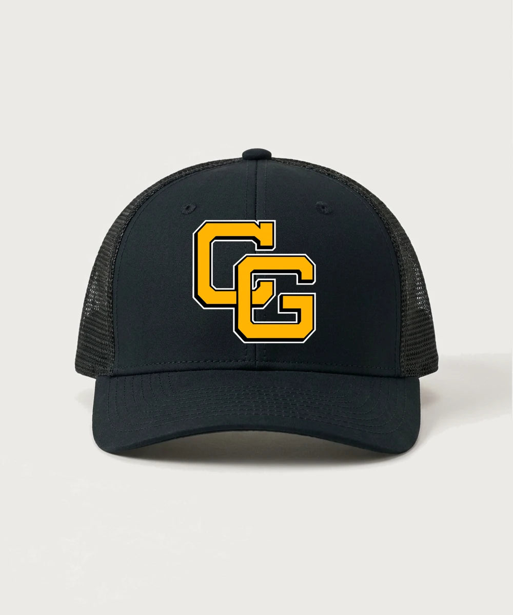 Clearbrook Gonvick High School Football (Boys) - Black/ Black Sport-Tek Club Trucker Cap STC46