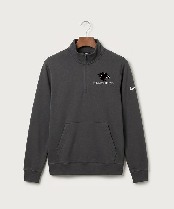 Nrheg Panthers High School Football (Boys) - Anthracite Nike Club Fleece Sleeve Swoosh 1/2-Zip NKDX6718