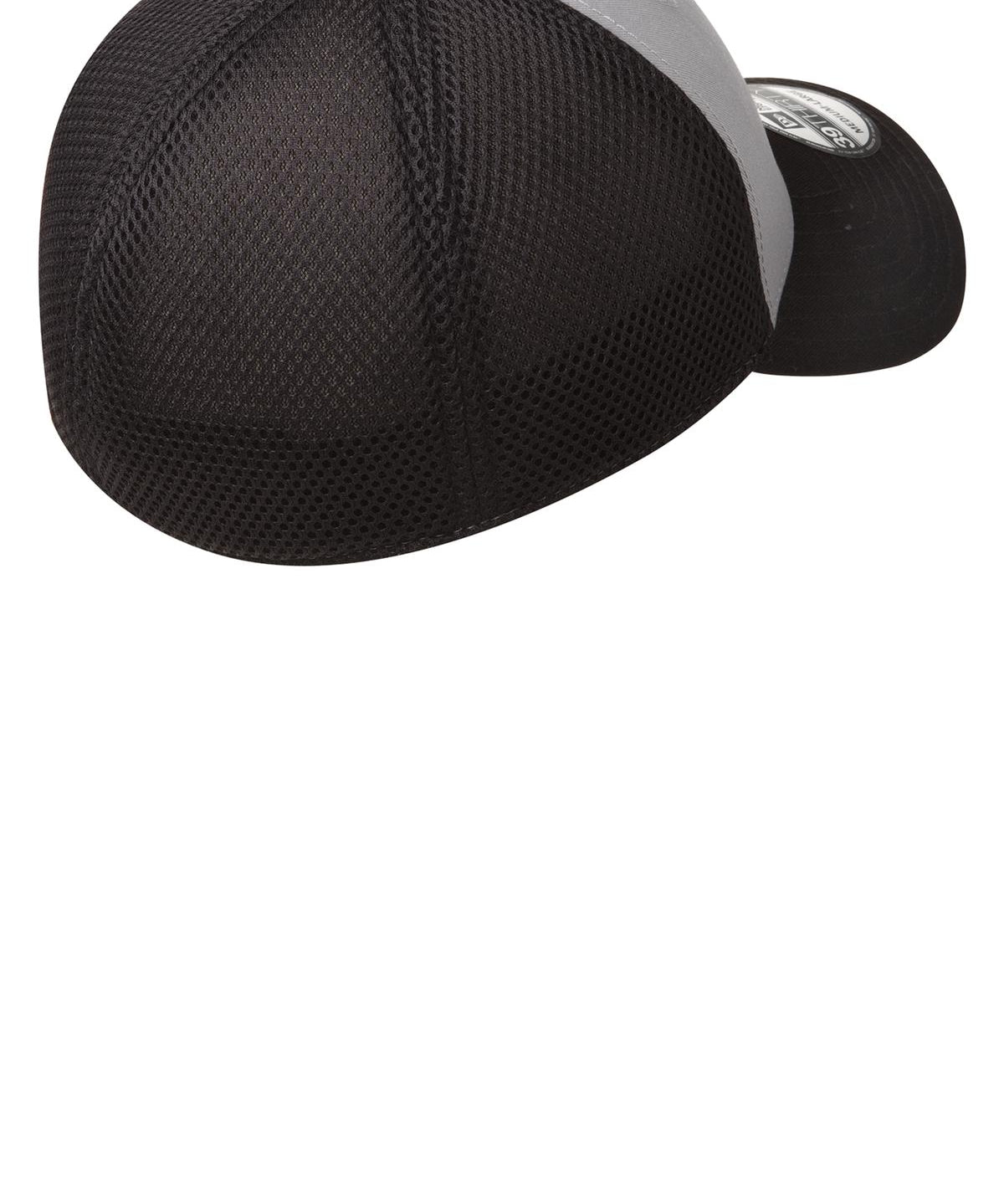Ashwaubenon High School Football (Boys) - Flag Grey/ Black New Era - Stretch Mesh Cap. NE1020 (back)