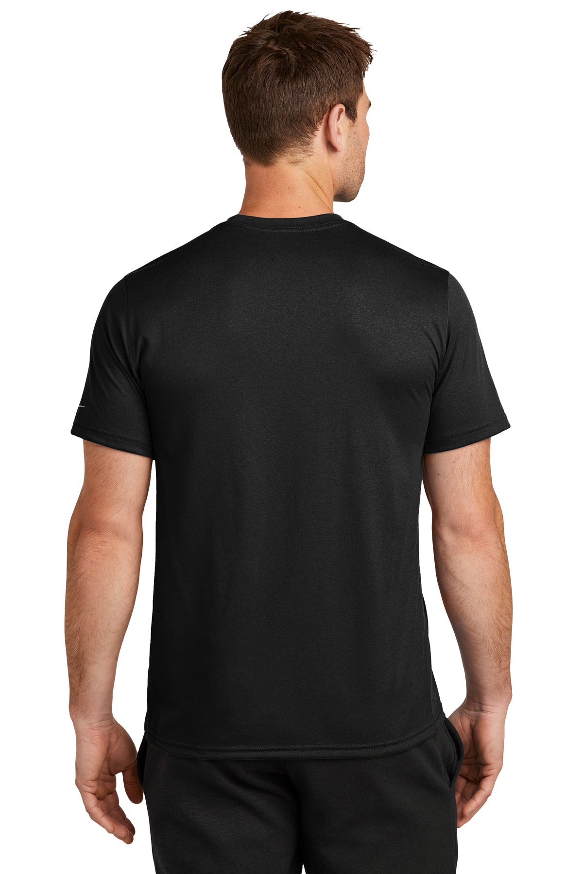 Notre Dame High School Team Store - Black Nike Swoosh Sleeve rLegend Tee NKDX8730 (back)