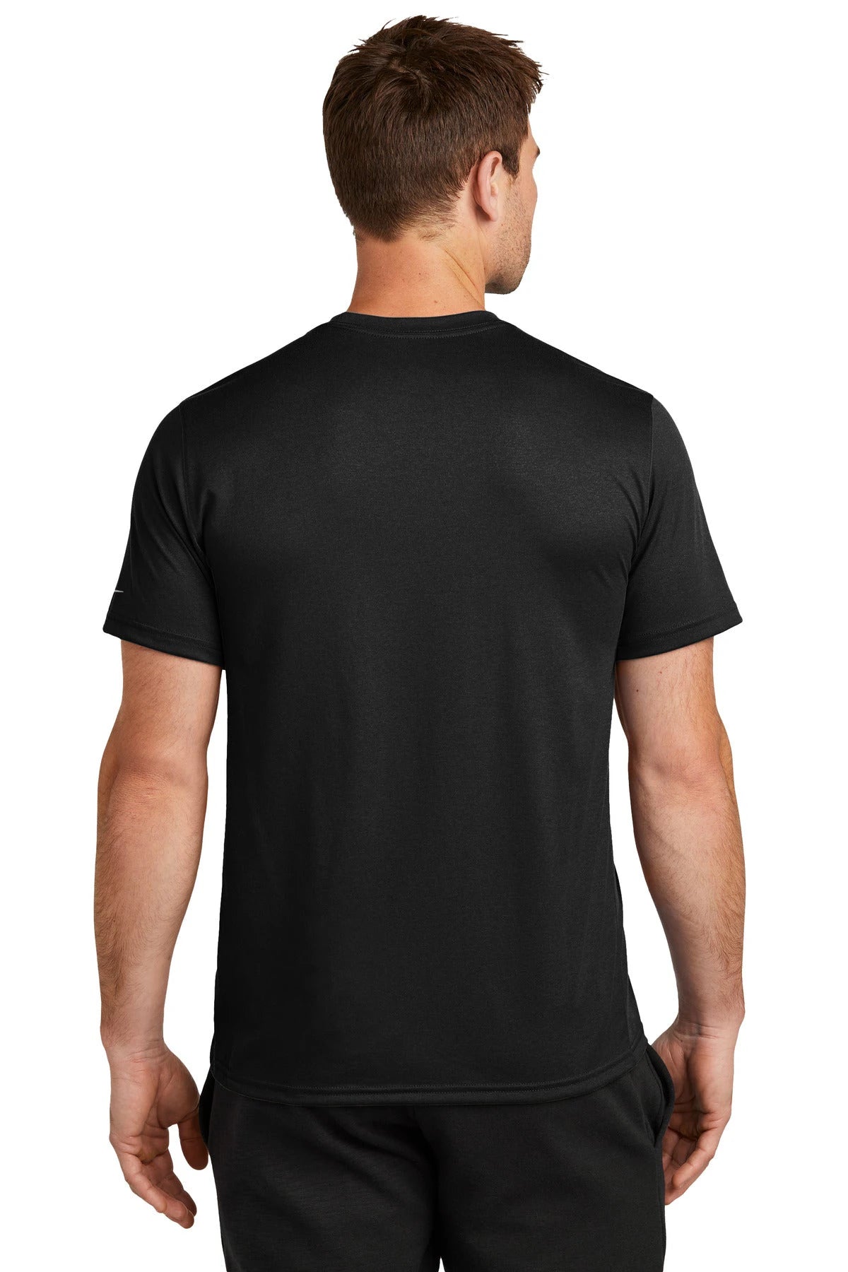 Notre Dame High School Team Store - Black Nike Swoosh Sleeve rLegend Tee NKDX8730 (back)