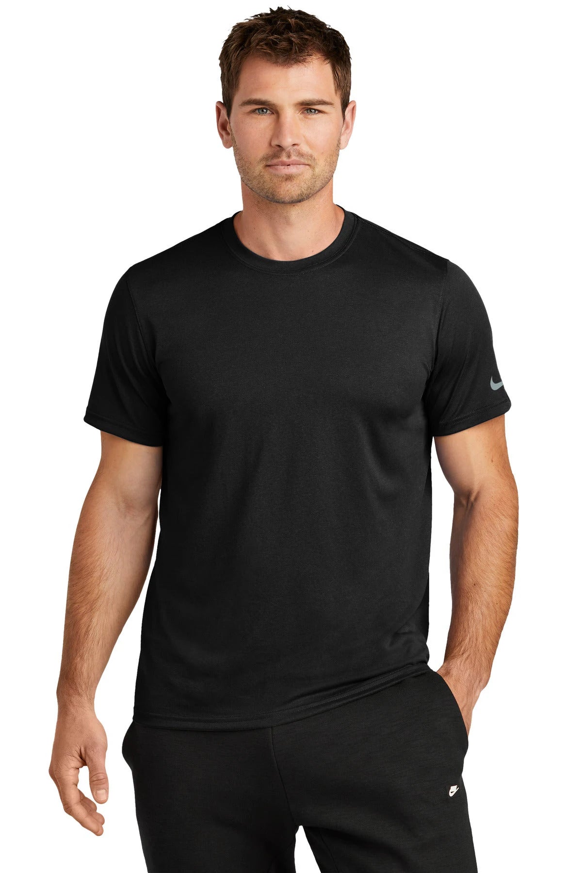 DC Everest Middle School Football — example store - Black Nike Swoosh Sleeve rLegend Tee NKDX8730