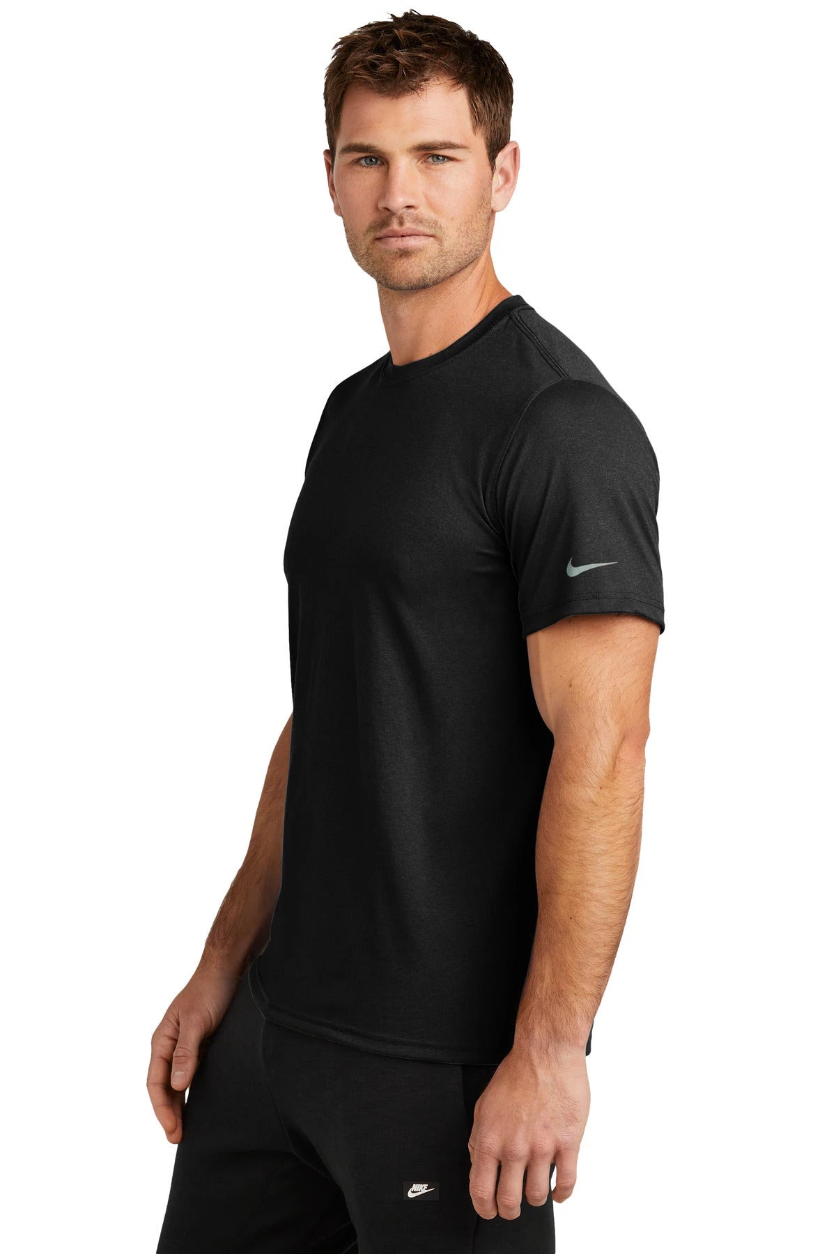 Notre Dame High School Team Store - Black Nike Swoosh Sleeve rLegend Tee NKDX8730 (side)