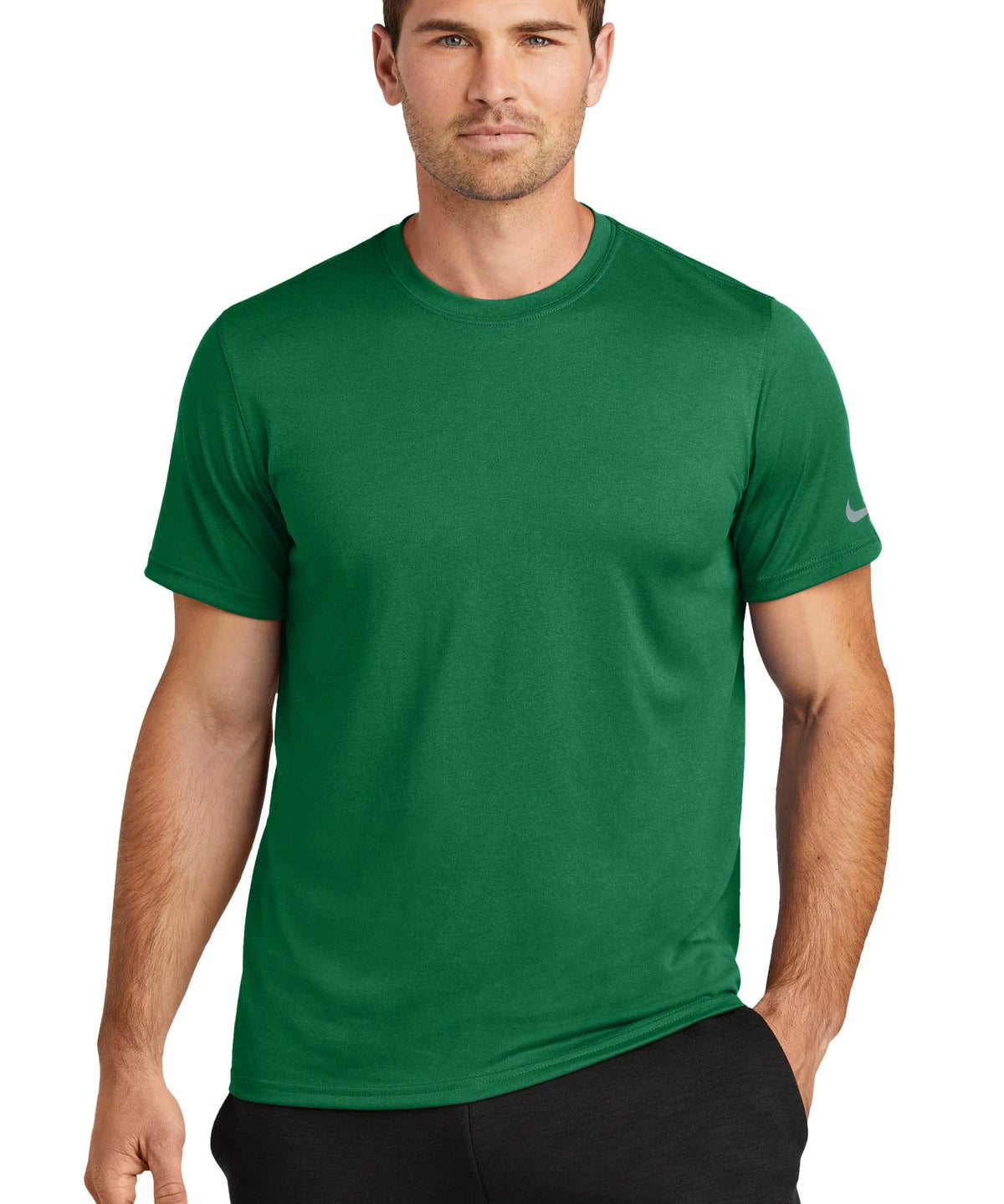 Ashwaubenon High School Football (Boys) - Gorge Green Nike Swoosh Sleeve rLegend Tee NKDX8730 (model)