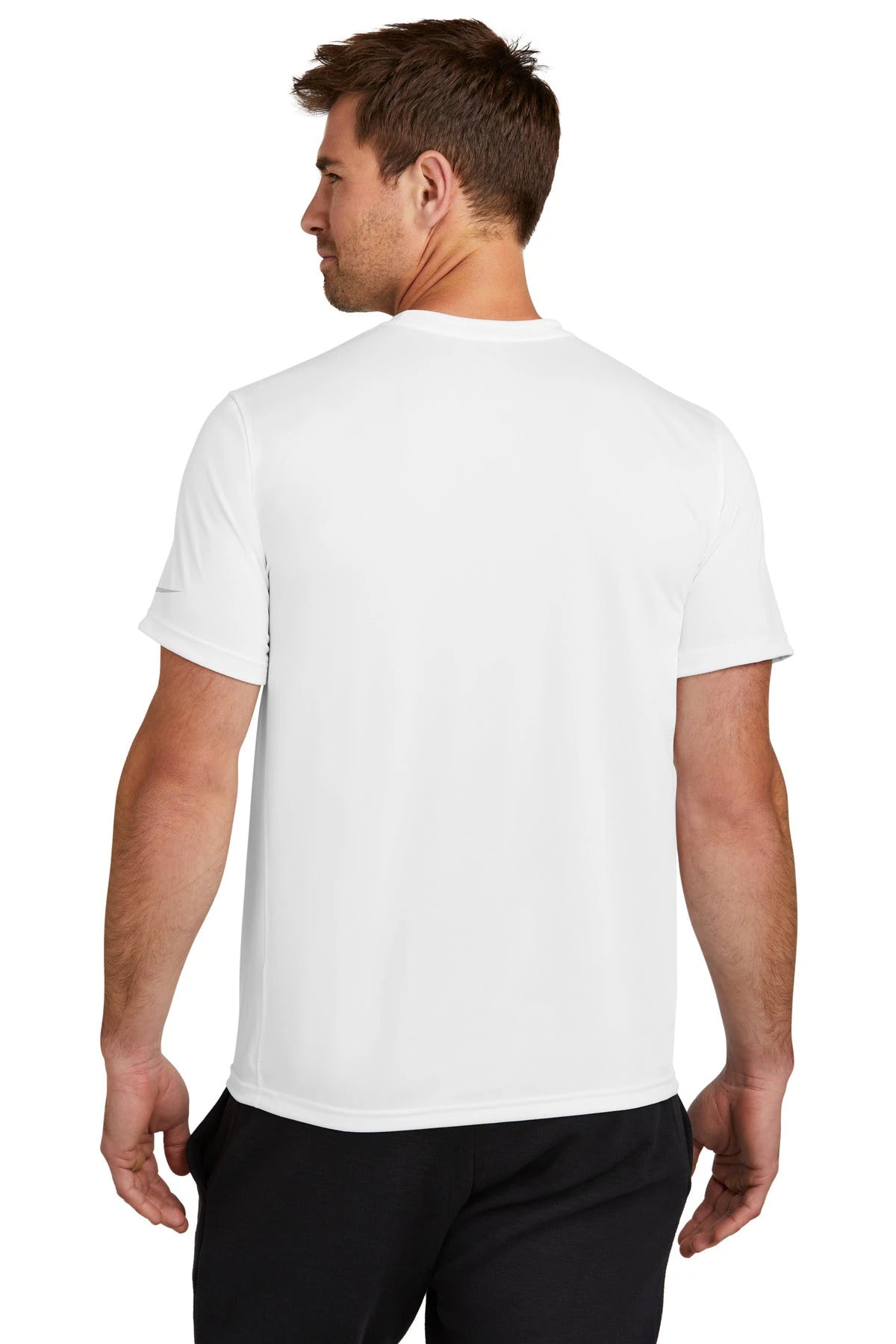 Notre Dame High School Team Store - White Nike Swoosh Sleeve rLegend Tee NKDX8730 (back)