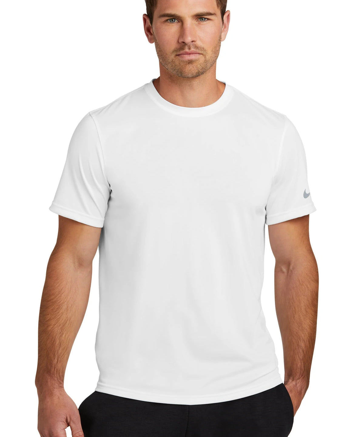 Ashwaubenon High School Football (Boys) - White Nike Swoosh Sleeve rLegend Tee NKDX8730 (model)