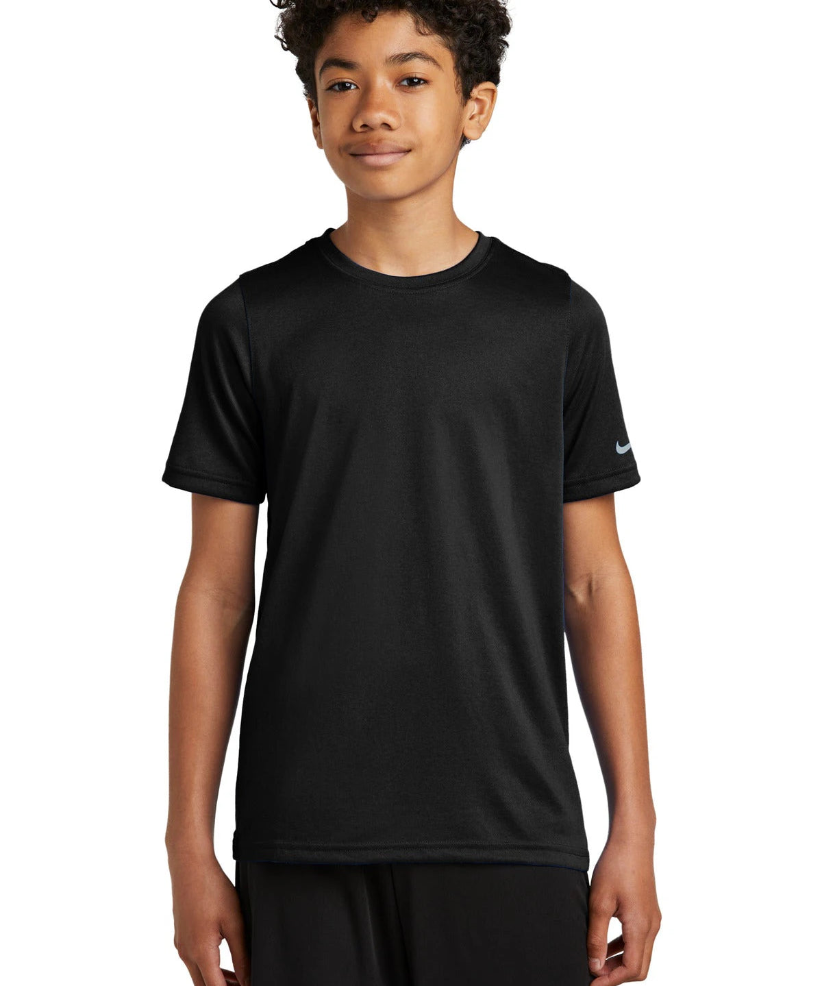 Ashwaubenon High School Football (Boys) - Black Nike Youth Swoosh Sleeve rLegend Tee NKDX8787 (model)