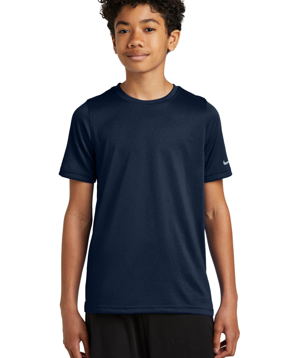 Ashwaubenon High School Football (Boys) - College Navy Nike Youth Swoosh Sleeve rLegend Tee NKDX8787 (model)
