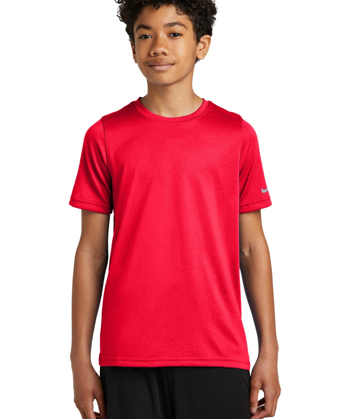 Ashwaubenon High School Football (Boys) - University Red Nike Youth Swoosh Sleeve rLegend Tee NKDX8787 (model)