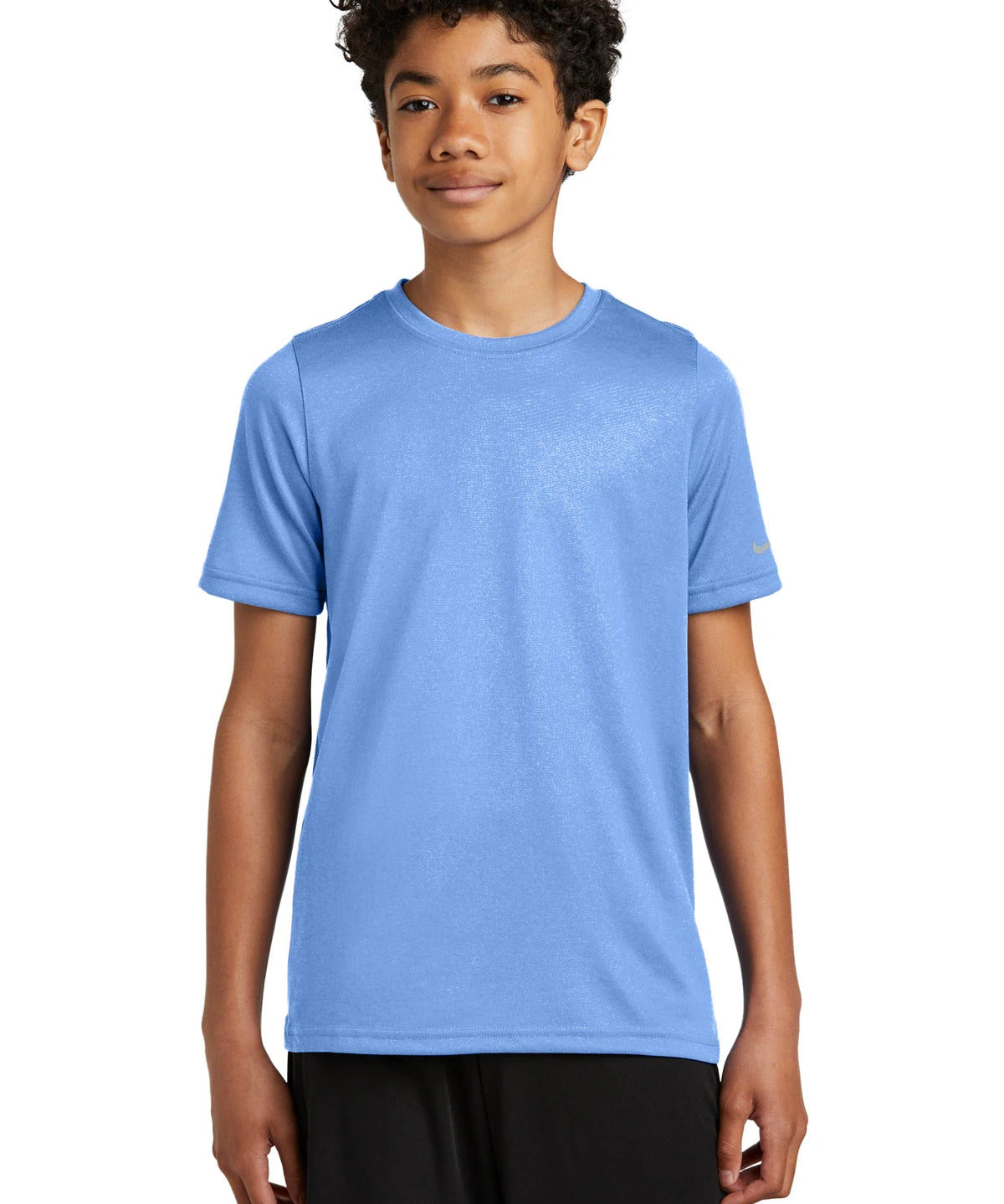 Ashwaubenon High School Football (Boys) - Valor Blue Nike Youth Swoosh Sleeve rLegend Tee NKDX8787 (model)