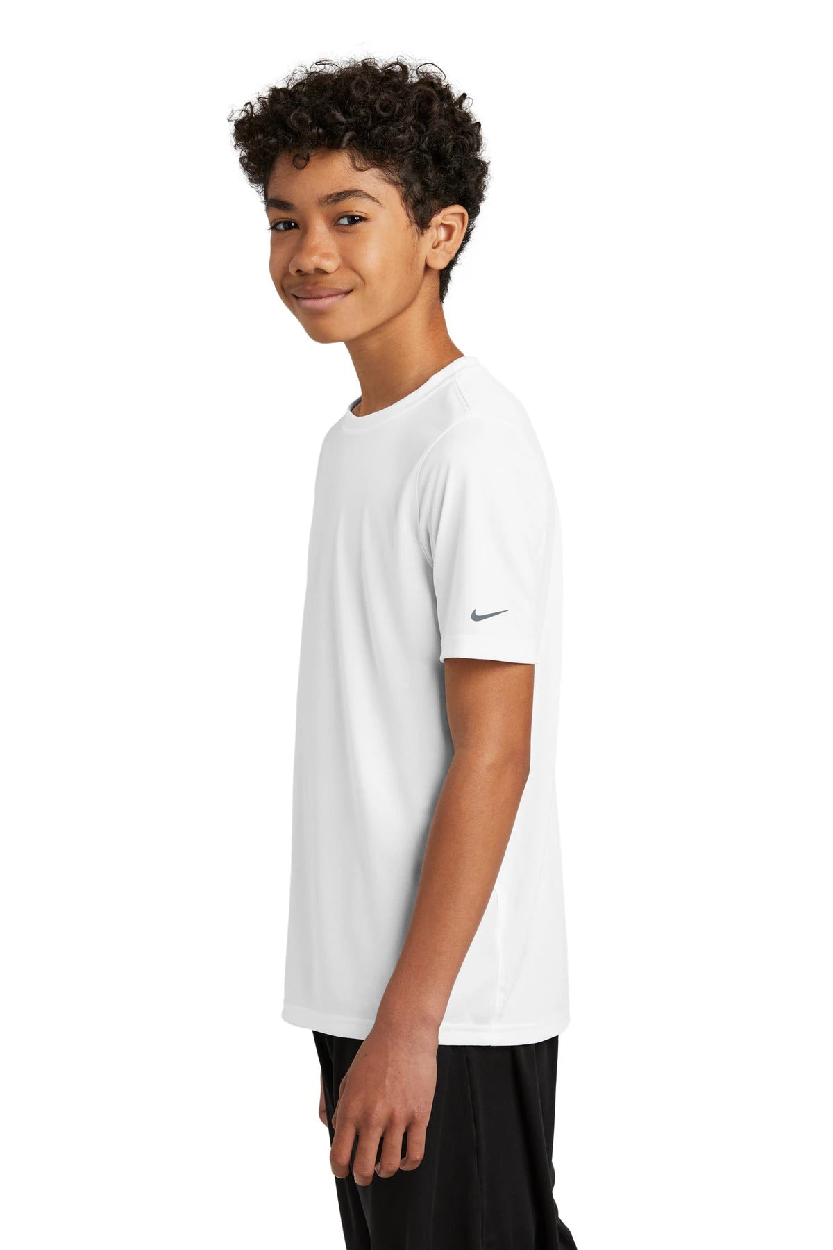 Notre Dame High School Team Store - White Nike Youth Swoosh Sleeve rLegend Tee NKDX8787 (side)