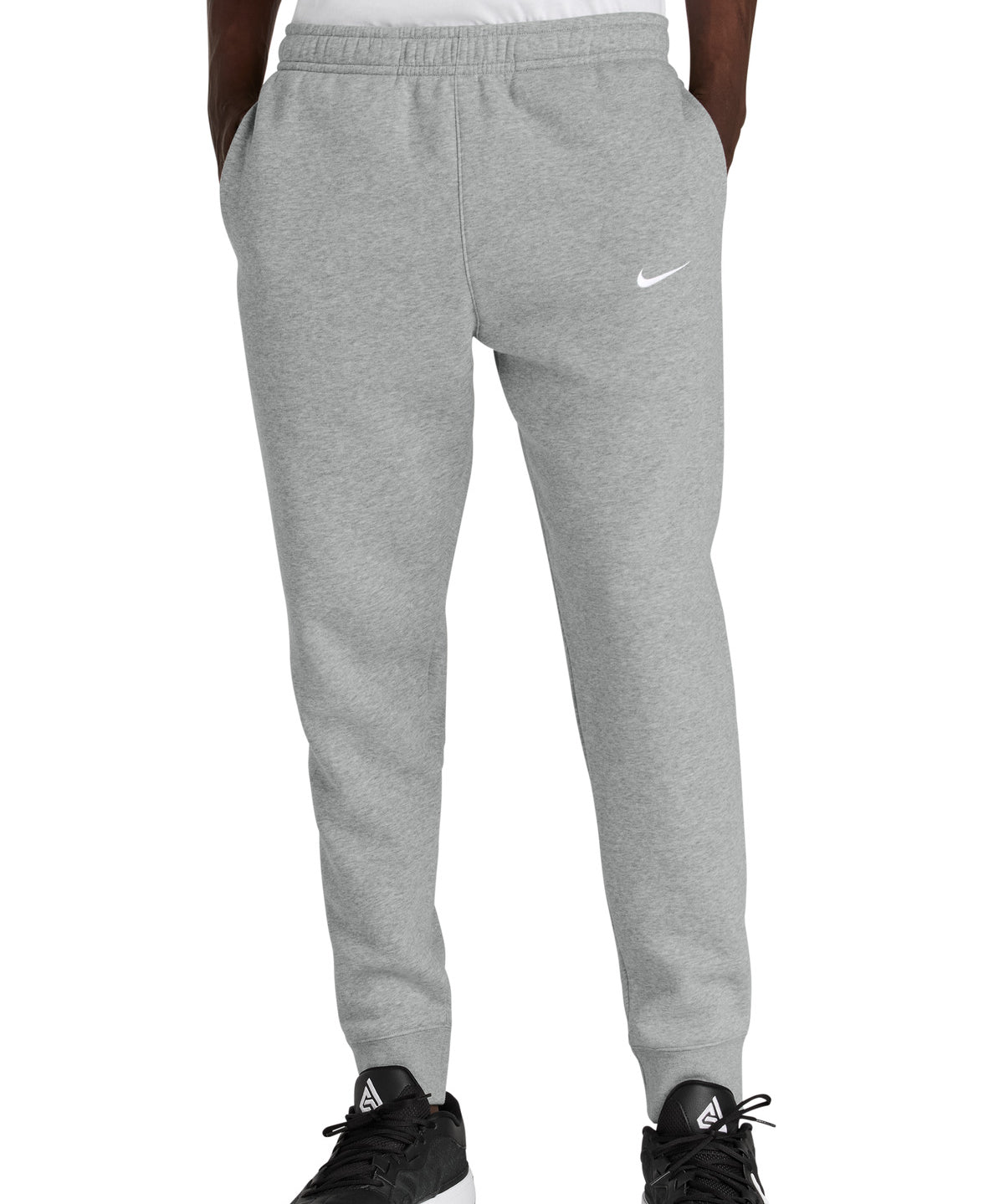 Ashwaubenon High School Football (Boys) - Dark Grey Heather Nike Club Fleece Jogger NKHM8045 (model)
