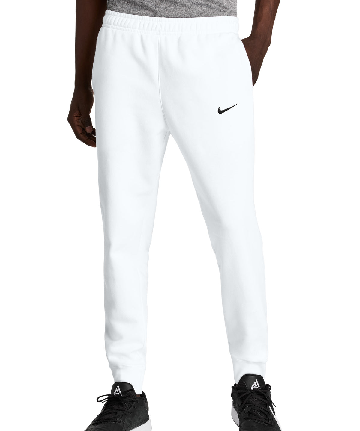 Ashwaubenon High School Football (Boys) - White Nike Club Fleece Jogger NKHM8045 (model)