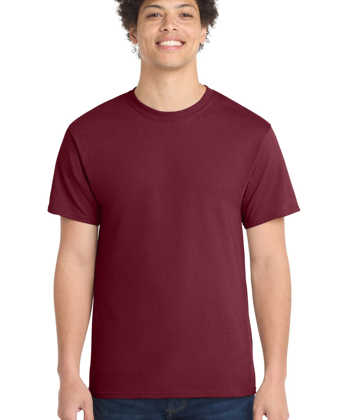 Ashwaubenon High School Football (Boys) - Cardinal Port & Co Core Cotton Tee. PC54 (model)