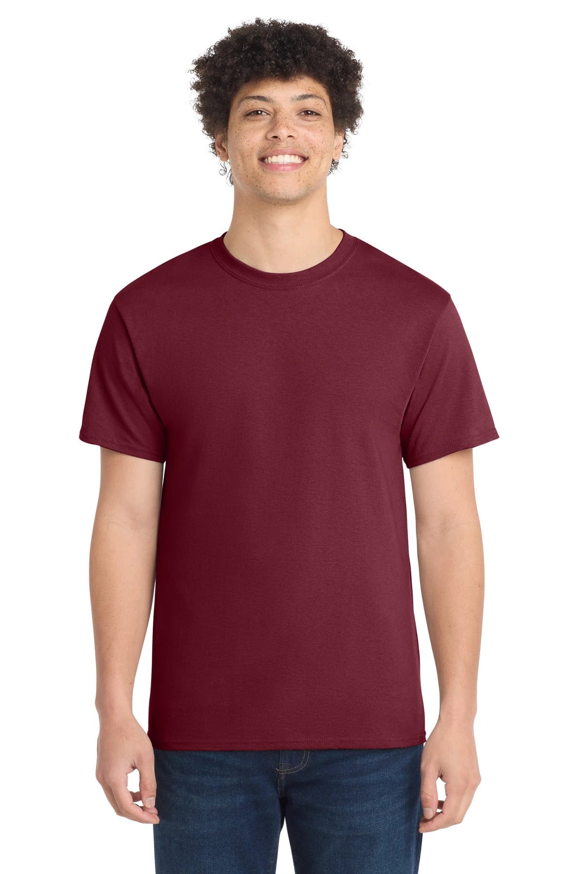 Ashwaubenon High School Football (Boys) - Cardinal Port & Co Core Cotton Tee. PC54 (model)