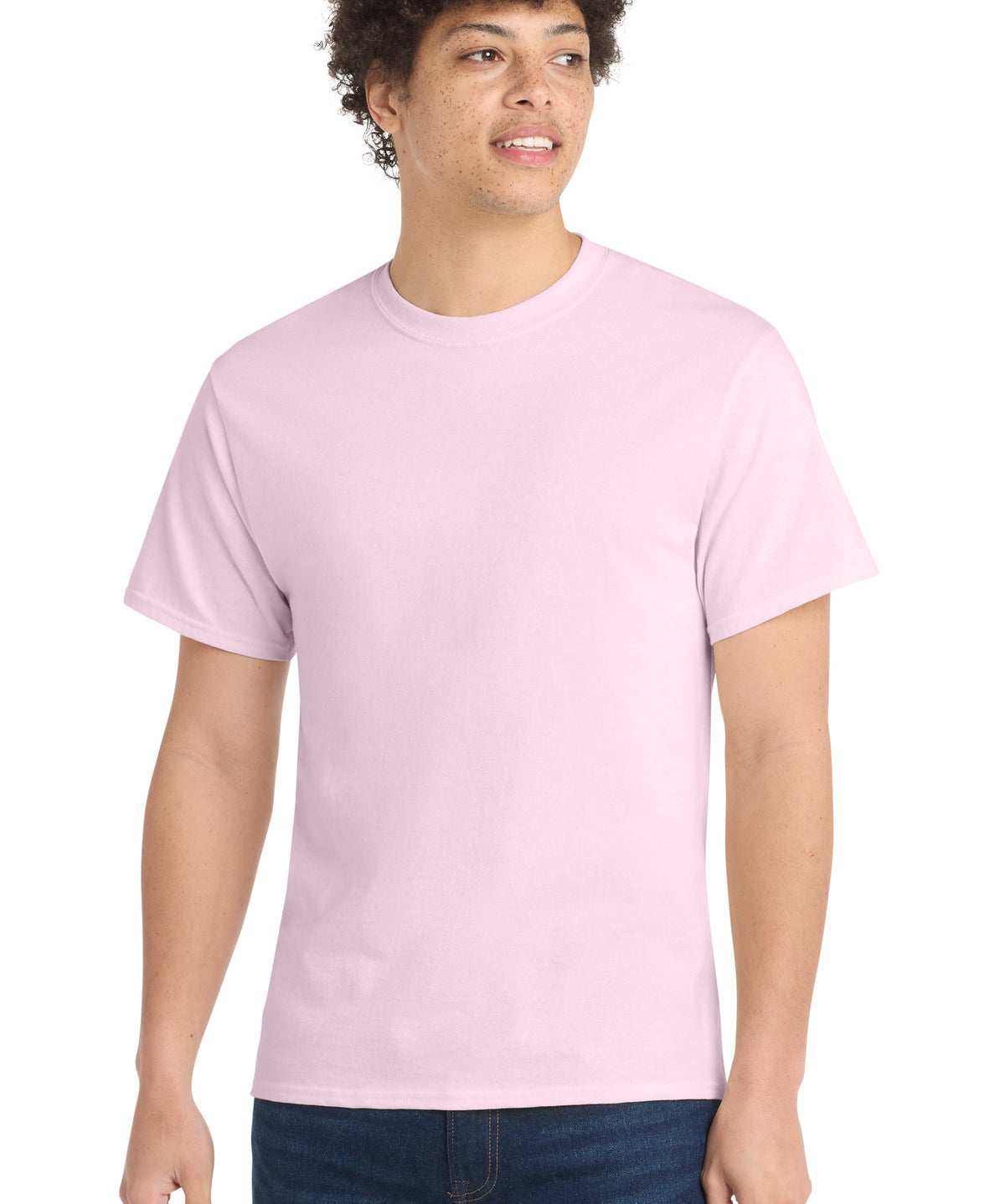 Ashwaubenon High School Football (Boys) - Cherry Blossom Port & Co Core Cotton Tee. PC54 (model)