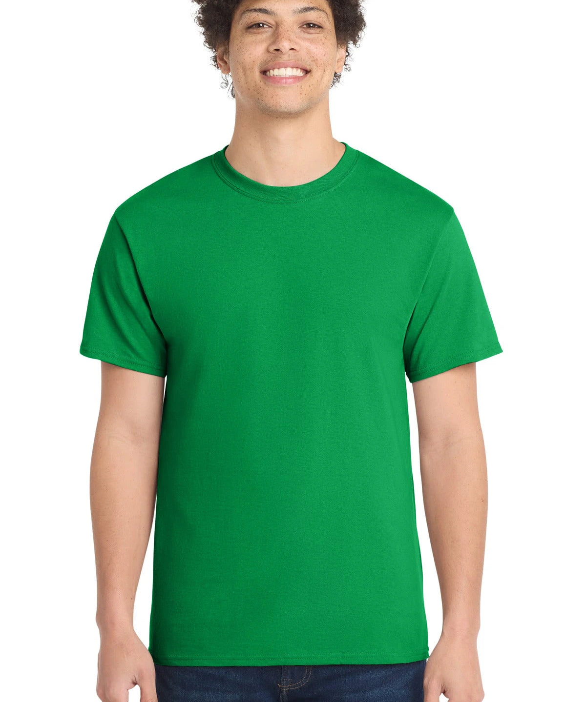 Ashwaubenon High School Football (Boys) - Clover Green Port & Co Core Cotton Tee. PC54 (model)