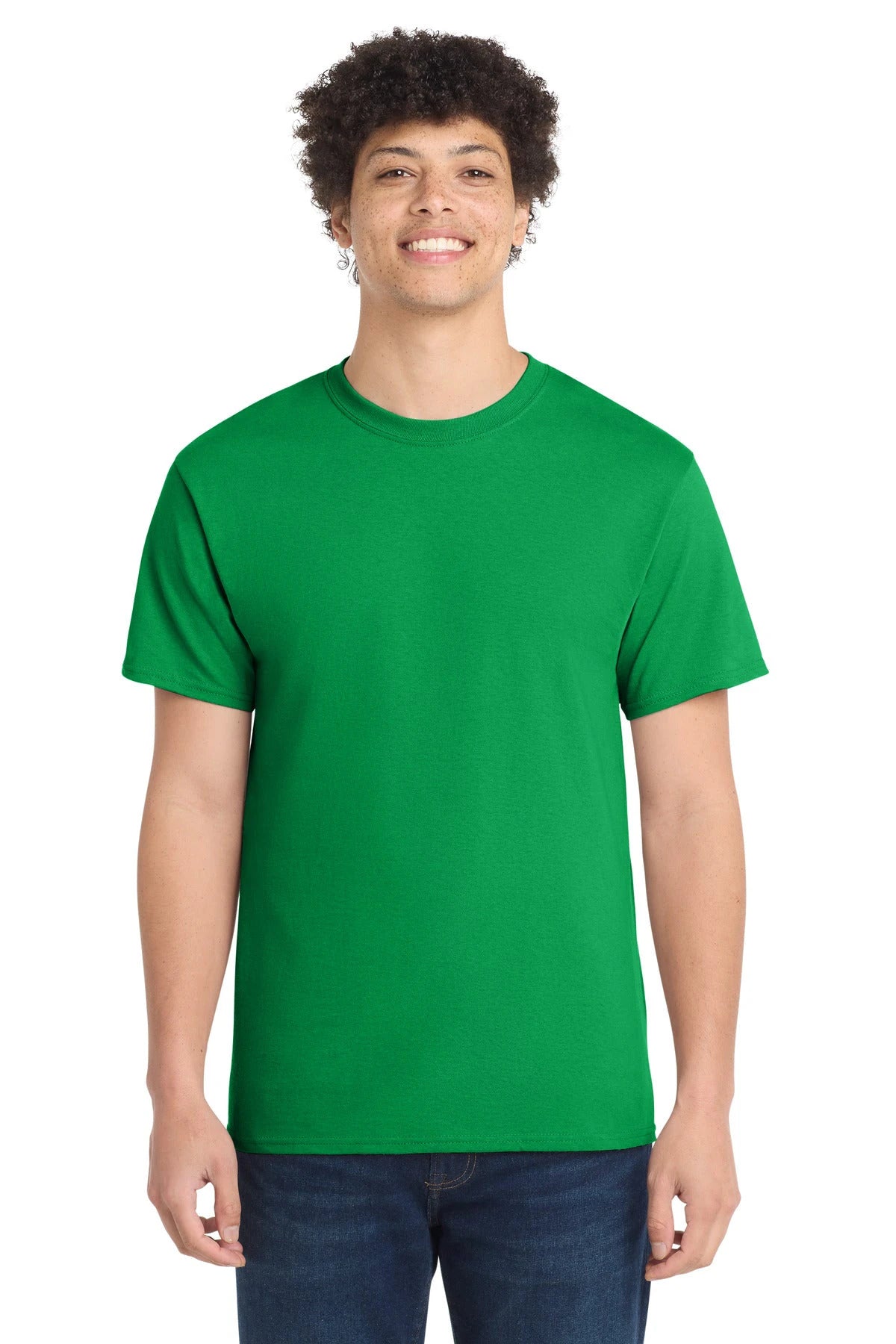 Ashwaubenon High School Football (Boys) - Clover Green Port & Co Core Cotton Tee. PC54 (model)