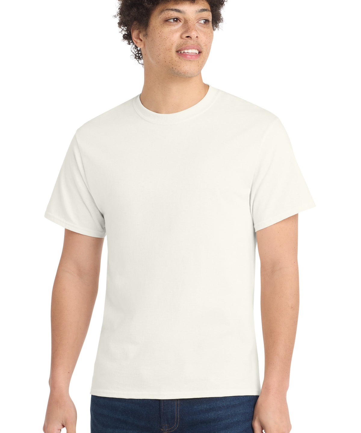 Ashwaubenon High School Football (Boys) - Ivory Port & Co Core Cotton Tee. PC54 (model)