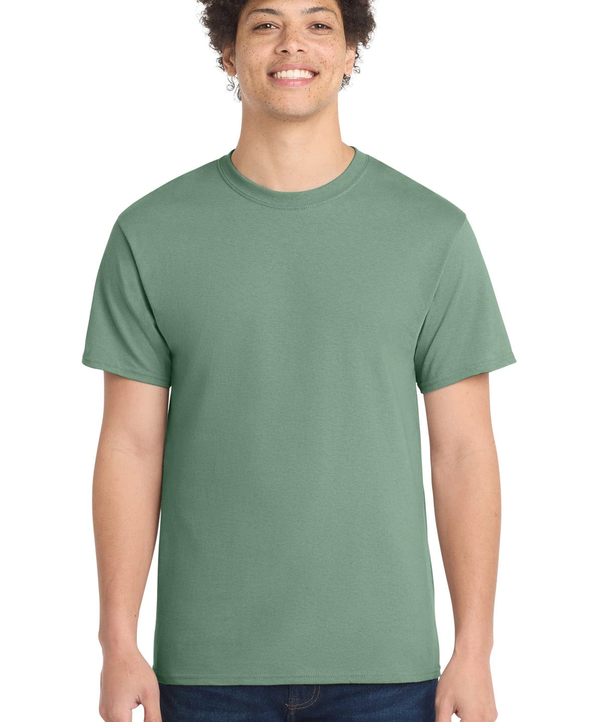 Ashwaubenon High School Football (Boys) - Laurel Green Port & Co Core Cotton Tee. PC54 (model)