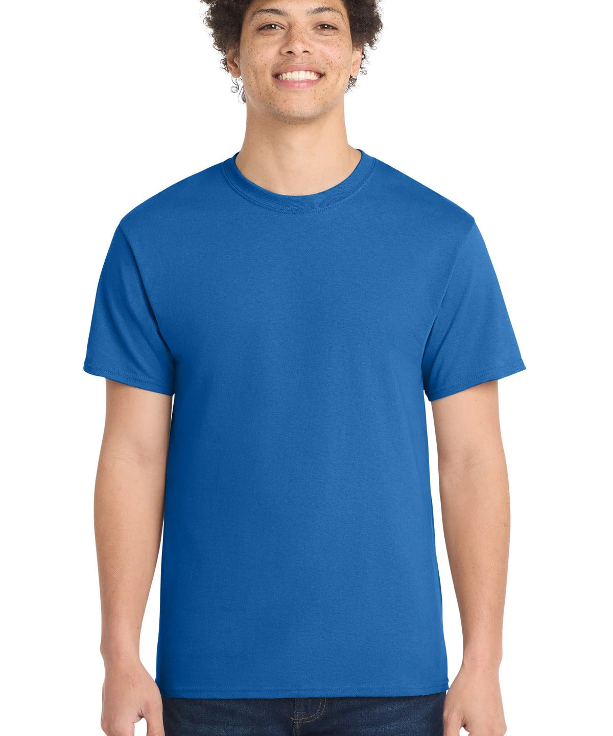 Ashwaubenon High School Football (Boys) - Royal Port & Co Core Cotton Tee. PC54 (model)
